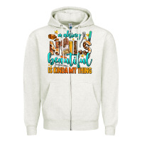 Oatmeal Heather making nails beautiful is kinda my thing Zipper Hoodie - AdoDesignShop