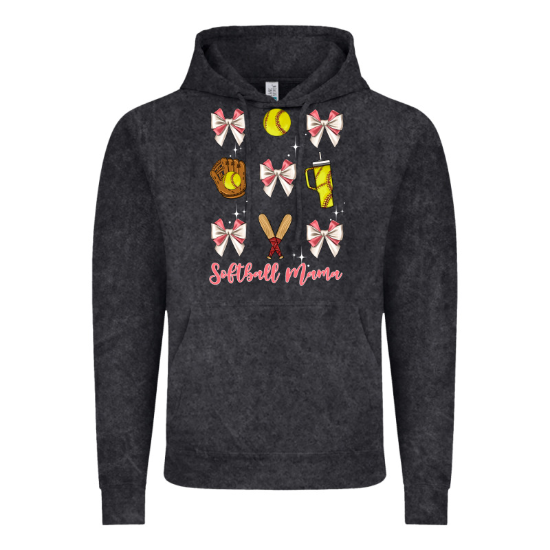 Softball Coquette Bow Vintage Hoodie by JahusDesignShop | Teevron