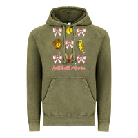 Vintage Olive softball coquette bow Vintage Hoodie - JahusDesignShop