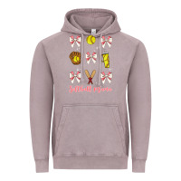 Vintage Zinc softball coquette bow Vintage Hoodie - JahusDesignShop