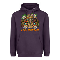 Plum easter egg hunter  rabbit rainbow Heavyweight Hoodie - BarkalooDesign