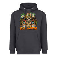 Smoke easter egg hunter  rabbit rainbow Heavyweight Hoodie - BarkalooDesign