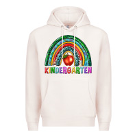 Pale Pink rainbow kindergarten Premium Hoodie - NancyCooperArtShop