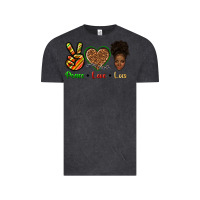 Vintage Black peace love locs Vintage Tee - texasbilliewilder