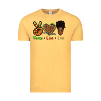 Vintage Mustard peace love locs Vintage Tee - texasbilliewilder