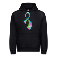 Black metastatic breast cancer ribbon Urban Hoodie - LillyAllenDesigns