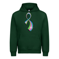 Forest Green metastatic breast cancer ribbon Urban Hoodie - LillyAllenDesigns