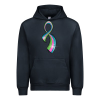 Navy metastatic breast cancer ribbon Urban Hoodie - LillyAllenDesigns