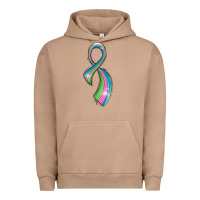 Pigment Burro metastatic breast cancer ribbon Urban Hoodie - LillyAllenDesigns