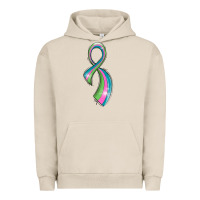 Pigment French Oak metastatic breast cancer ribbon Urban Hoodie - LillyAllenDesigns