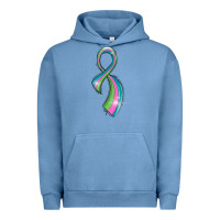 Pigment Pebble Blue metastatic breast cancer ribbon Urban Hoodie - LillyAllenDesigns