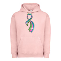 Pigment Salmon metastatic breast cancer ribbon Urban Hoodie - LillyAllenDesigns