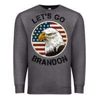 Charcoal Heather Lets Go Brandon American Bald Eagle Premium Sweatshirt - Jasminsmagicworld