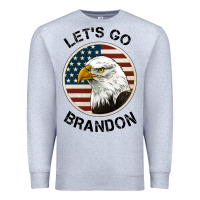Heather Grey Lets Go Brandon American Bald Eagle Premium Sweatshirt - Jasminsmagicworld