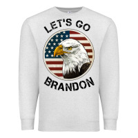 Oatmeal Heather Lets Go Brandon American Bald Eagle Premium Sweatshirt - Jasminsmagicworld