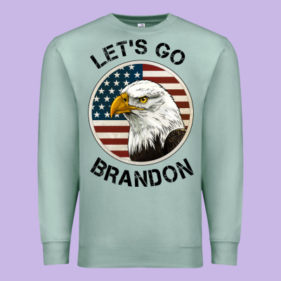 Lets Go Brandon American Bald Eagle Premium Sweatshirt Designed By Jasminsmagicworld