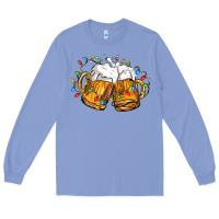 Colony Blue beer with christmas lights Long Sleeve Tee - FaDigitalArtStudio