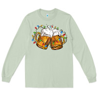 Matcha beer with christmas lights Long Sleeve Tee - FaDigitalArtStudio