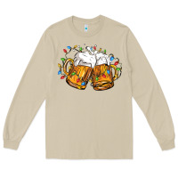 Mushroom beer with christmas lights Long Sleeve Tee - FaDigitalArtStudio