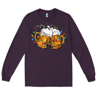 Plum beer with christmas lights Long Sleeve Tee - FaDigitalArtStudio
