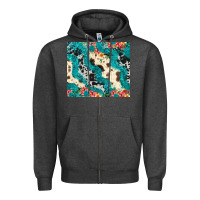 Charcoal Heather turquoise glitter cowhide Zipper Hoodie - JahusDesignShop