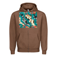 Chestnut turquoise glitter cowhide Zipper Hoodie - JahusDesignShop
