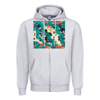 Heather Grey turquoise glitter cowhide Zipper Hoodie - JahusDesignShop