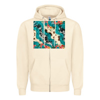 Sandshell turquoise glitter cowhide Zipper Hoodie - JahusDesignShop