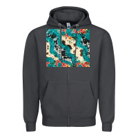Smoke turquoise glitter cowhide Zipper Hoodie - JahusDesignShop
