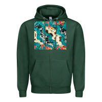 Sports Green turquoise glitter cowhide Zipper Hoodie - JahusDesignShop