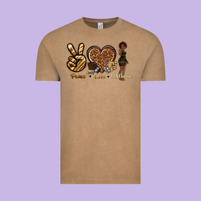 Vintage Tee peace love melanin