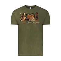 Vintage Olive peace love melanin Vintage Tee - texasbilliewilder