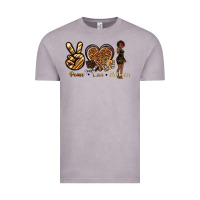 Vintage Zinc peace love melanin Vintage Tee - texasbilliewilder