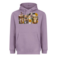 Lavender cows coffee cups Heavyweight Hoodie - Jasminsmagicworld