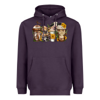 Plum cows coffee cups Heavyweight Hoodie - Jasminsmagicworld