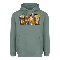 Sage cows coffee cups Heavyweight Hoodie - Jasminsmagicworld