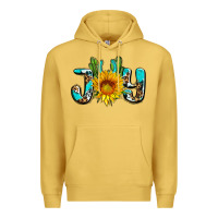Antique Gold joy with sunflower and cactus ado Premium Hoodie - AdoDesignShop