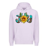 Lilac joy with sunflower and cactus ado Premium Hoodie - AdoDesignShop