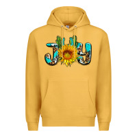 Mustard joy with sunflower and cactus ado Premium Hoodie - AdoDesignShop
