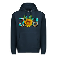 Navy joy with sunflower and cactus ado Premium Hoodie - AdoDesignShop