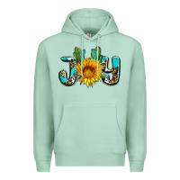 Seafoam joy with sunflower and cactus ado Premium Hoodie - AdoDesignShop