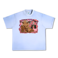 Grape Ice valentine's day mama cow and baby cows Urban Heavy Tee - RanaPortraitStore