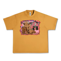 Peanut Butter valentine's day mama cow and baby cows Urban Heavy Tee - RanaPortraitStore