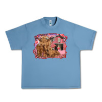 Pebble Blue valentine's day mama cow and baby cows Urban Heavy Tee - RanaPortraitStore