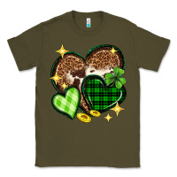 Army Green St. Patrick's Day hearts Classic Tee - Neo Western