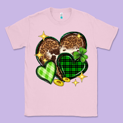 St. Patrick's Day Hearts Classic Tee Designed By Neo Western