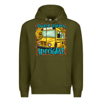 Army Green student delivery specialist Premium Hoodie - NancyCooperArtShop