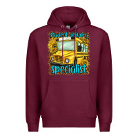 Burgundy student delivery specialist Premium Hoodie - NancyCooperArtShop