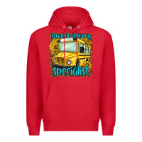Red student delivery specialist Premium Hoodie - NancyCooperArtShop