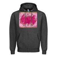 Charcoal Heather pink glitter Zipper Hoodie - JahusDesignShop